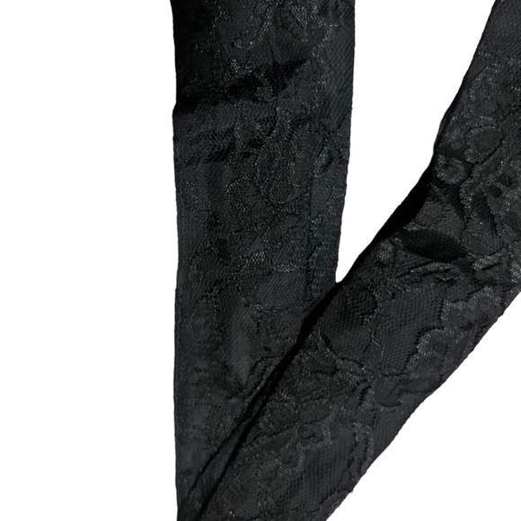 VTG ROBERTA CALIFORNIA BLACK Floral LACE Gothic ROMANTIC Evening DRESS Women’s - Picture 10 of 15